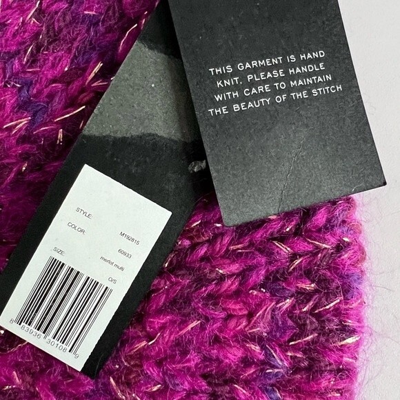 NWT Marc by Marc Jacobs Merlot Multi Wool Mohair Beanie Hat M912815 OS - Picture 3 of 7